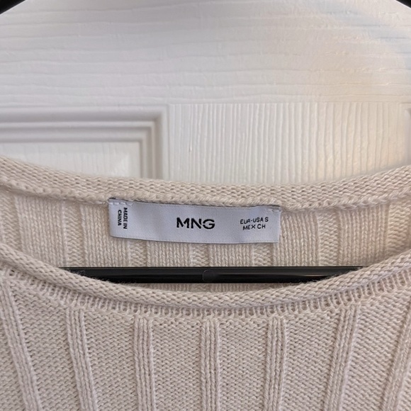 Mango Beige Ribbed Long Sleeve Top - Picture 2 of 4